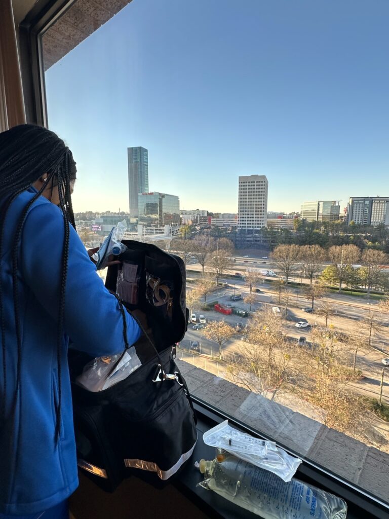 nurse preparing for mobile IV Atlanta